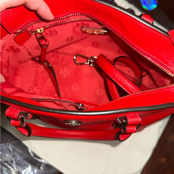Red Tory Burch Women's two way Handbag - Picture 9 of 10